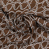 Cotton Fine Viscose Printed Cordes Brown background