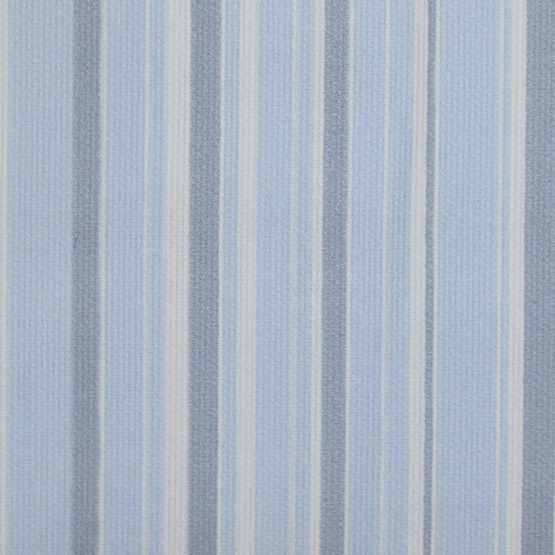 Piqué de coton imprimé rayures fond bleu clair