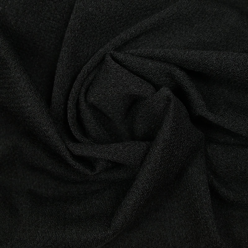 Maille polyester croisillons noir