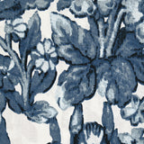 Popeline de coton imprimée fleurs troubles fond blanc