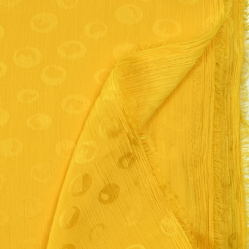 Mousseline Polyester Crinkle Elfy yellow background