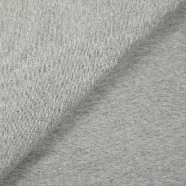 Jersey de coton interlock gris chiné