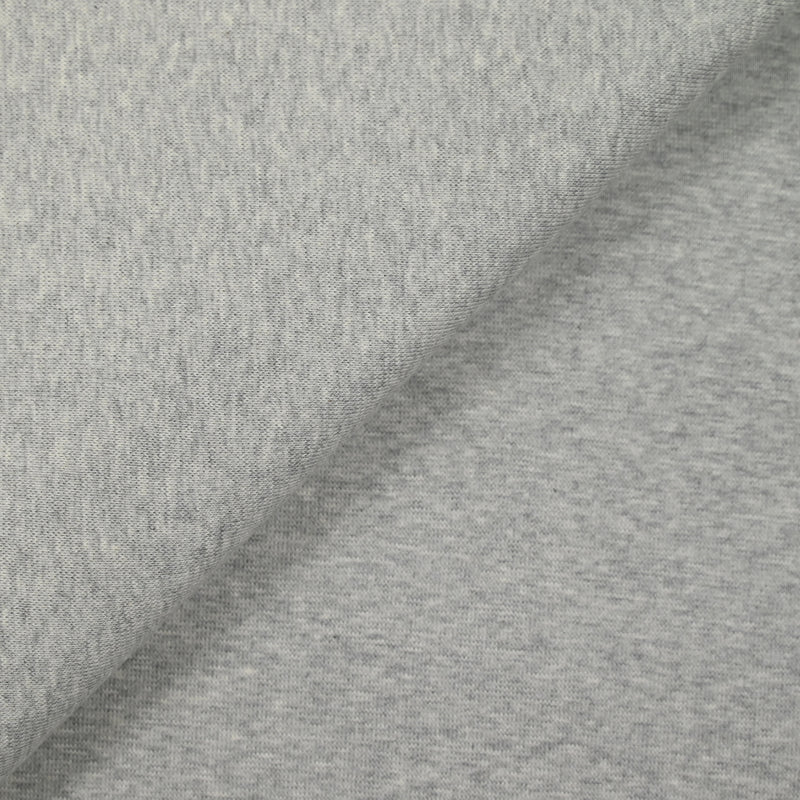 Jersey de coton interlock gris chiné