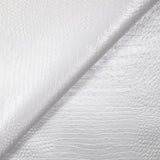 Satin polyester effet reptile blanc