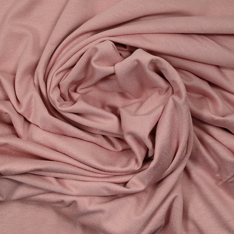 Jersey de viscose fin rose blush