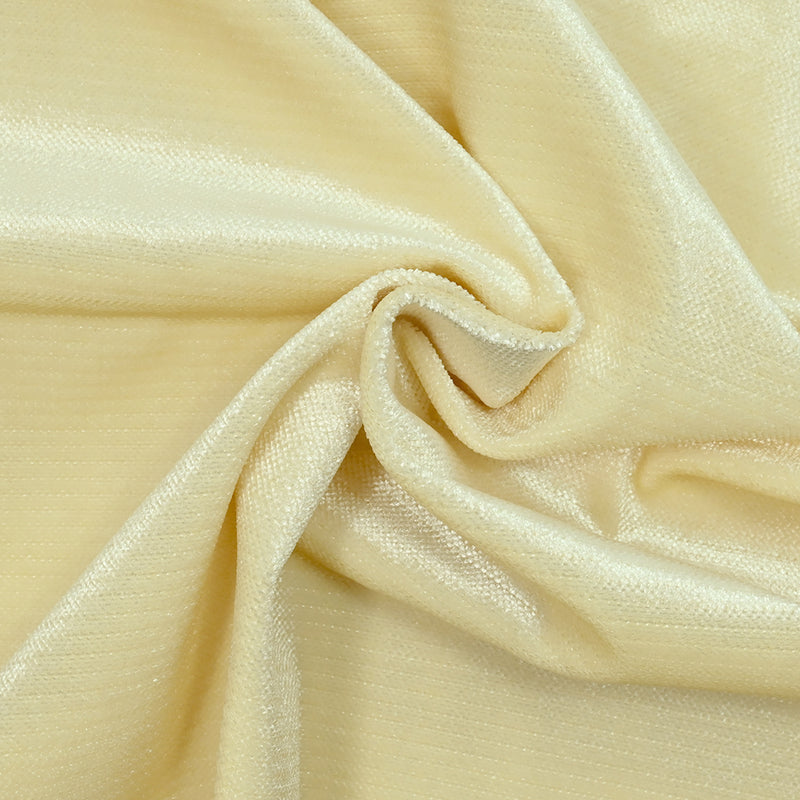 Velours ras de polyester ivoire