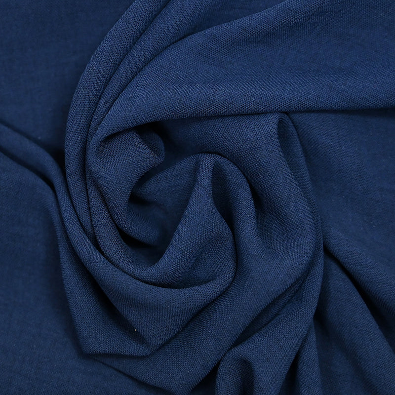 Toile fine polyester bleu marine