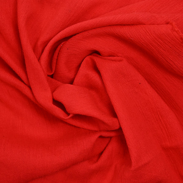 Red cotton crepon