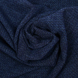 Maille polyester Lucas chiné bleu marine