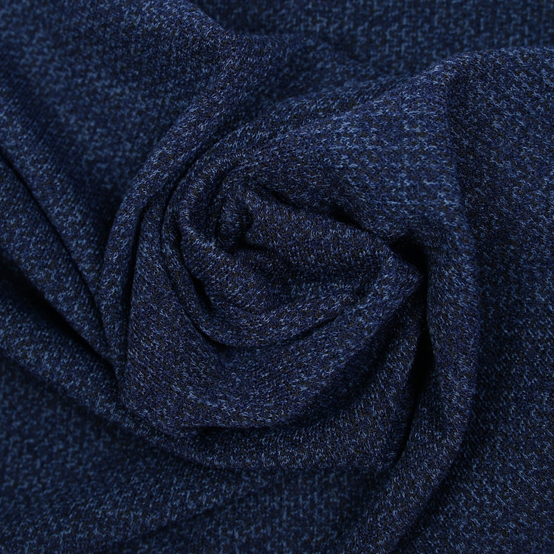 Maille polyester Lucas chiné bleu marine