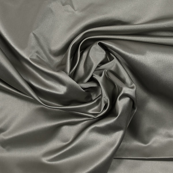 Satin duchesse polyester argent