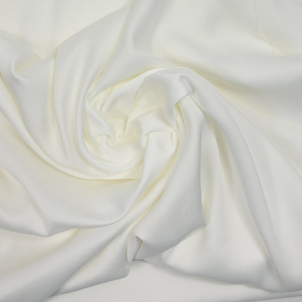 Broken white polyester satin crepe