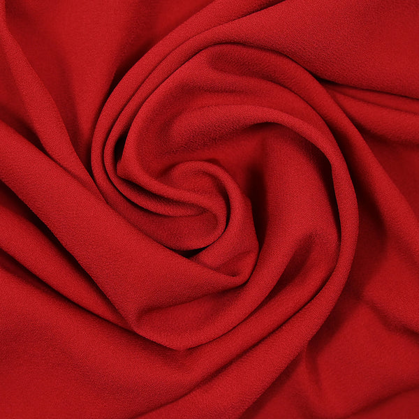 Crêpe de polyester rouge
