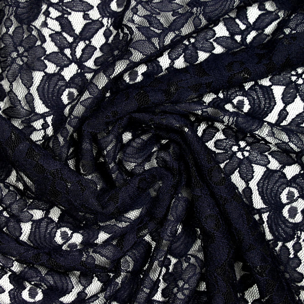Dentelle polyester pétale fond marine