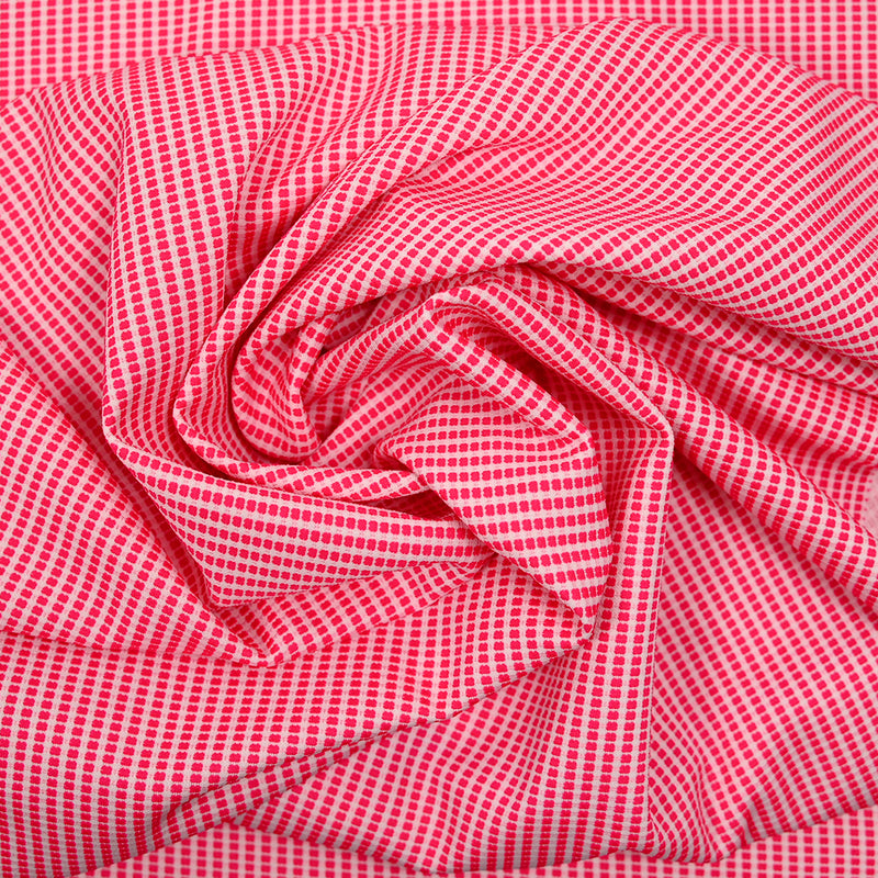 Pequeño Jacquard Jacquard Rectangles Pink Fondo blanco