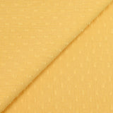 Voile de coton Plumetis crinkle jaune