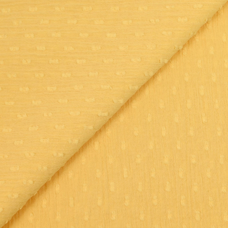 Cotton sail plumetis crinkle yellow