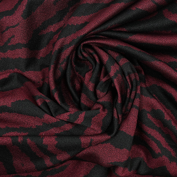 Bordeaux and black polyester jerser