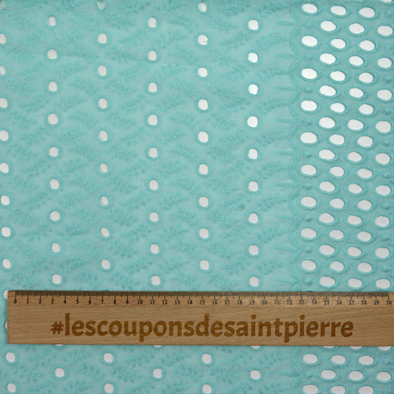 Broderie anglaise Roma turquoise