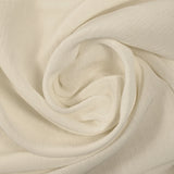 Mousseline crinkle soie et viscose blanc cassé