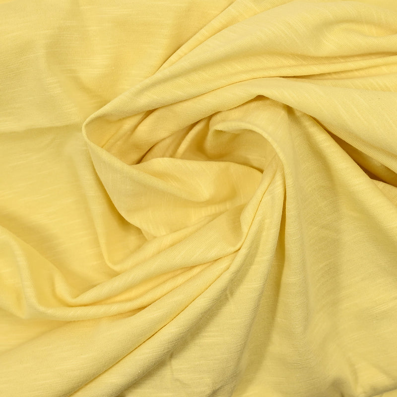 Nankin Yellow Flammed Cotton Jersey