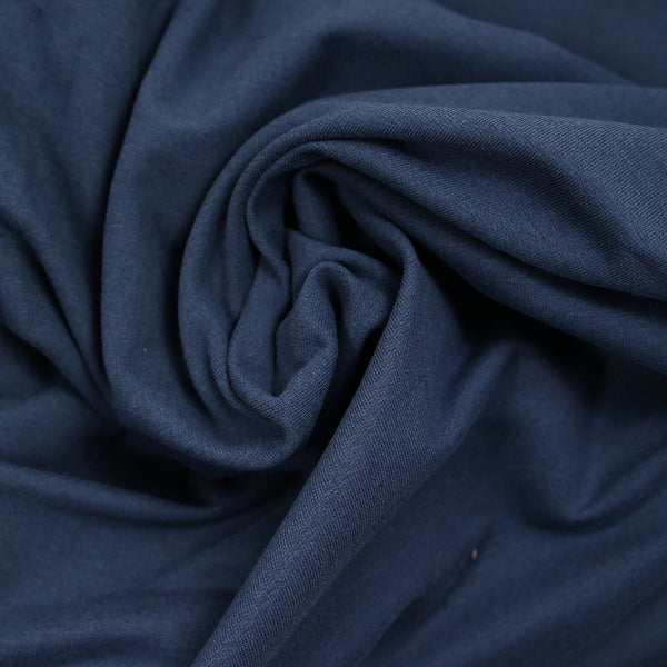 Molleton de coton Bio élasthanne french terry Bleu atlantique