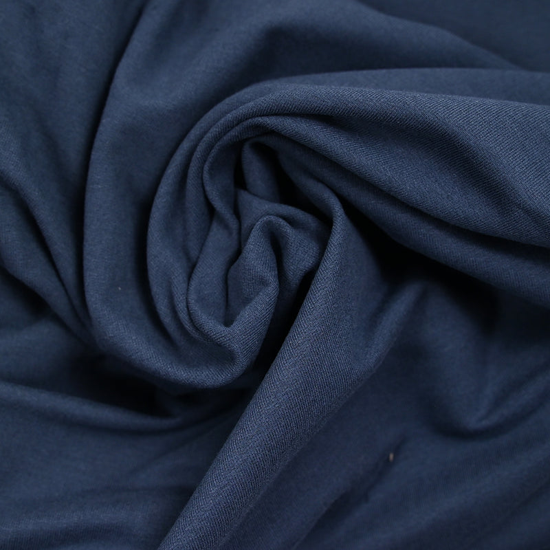 Molleton de coton Bio élasthanne french terry Bleu atlantique