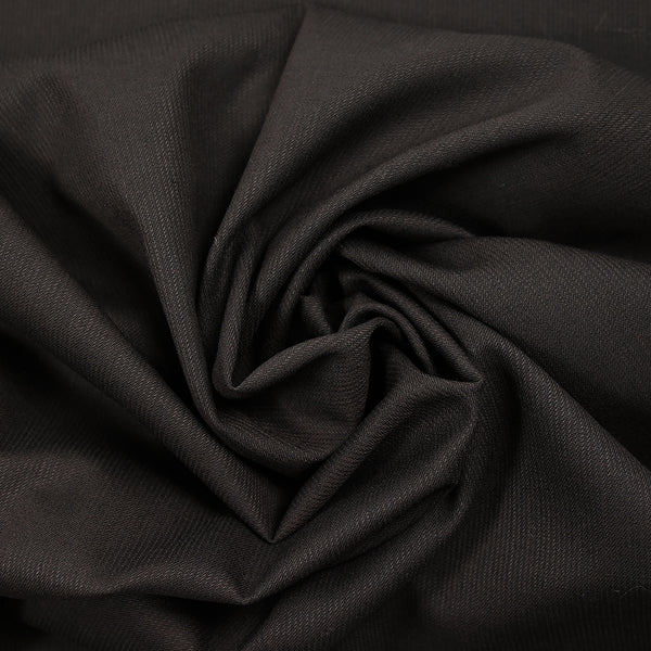 Tissu tailleur laine et élasthanne fines rayures fond acajou
