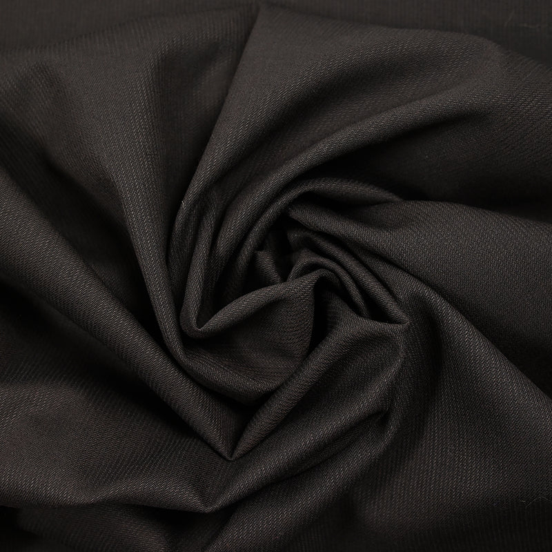 Tissu tailleur laine et élasthanne fines rayures fond acajou