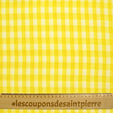 Polyviscose à carreaux Estelle fond jaune