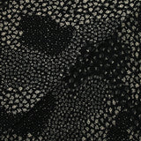 Jersey imprimé graphique en polyester noir et écru