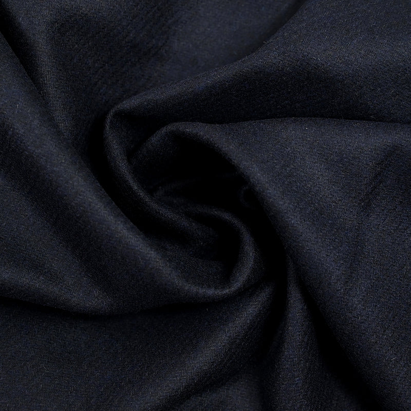 Sergé de laine mélangée bleu foncé