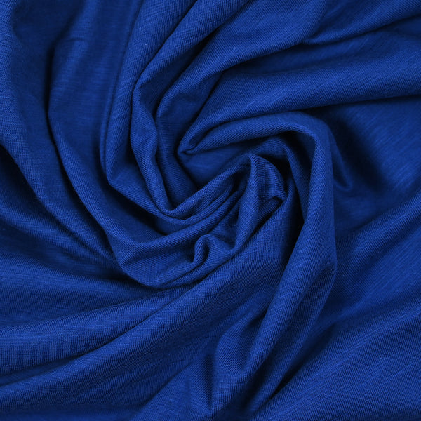 Jersey de coton flammé bleu atlantique