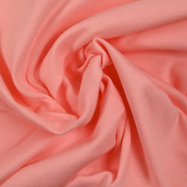 Jersey de coton interlock rose