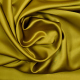 Crêpe satin polyester chartreuse doré