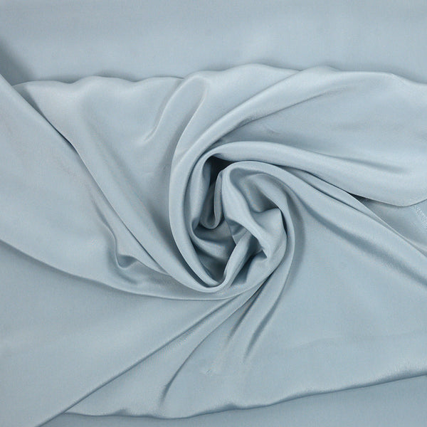 Satin de polyester fin bleu acier