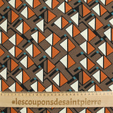 Printed viscose abstract brown background