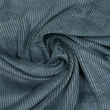 Velours côtelé polyester TL gris bleu