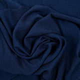 Crêpe towards satin polyester navy blue