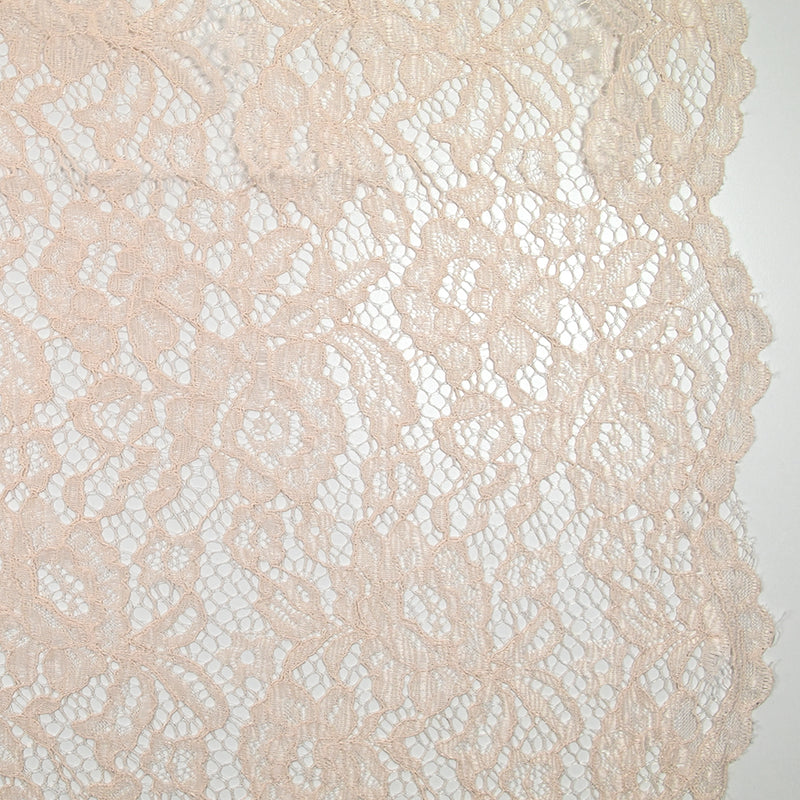 Festoned lace polyester nao flesh