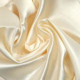 Satin de soie uni blanc cassé