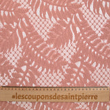 Lace polyester leaves old pink background