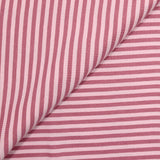 Jersey de coton rayé 6mm rose clair et foncé