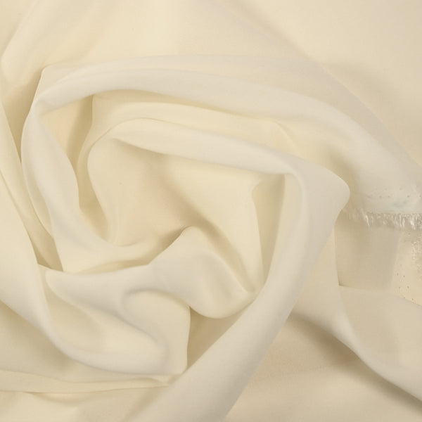 Mousseline de soie élasthanne vanille