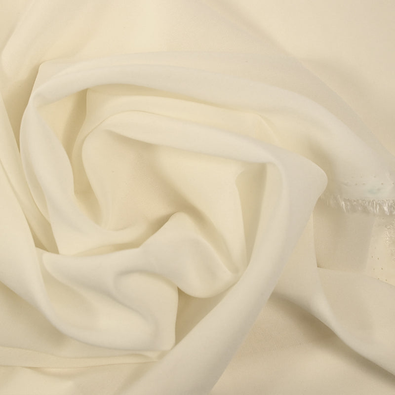 Mousseline de soie élasthanne vanille