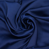 Crêpe satin polyester bleu marine