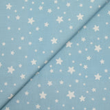 Baby blue cotton stuch print