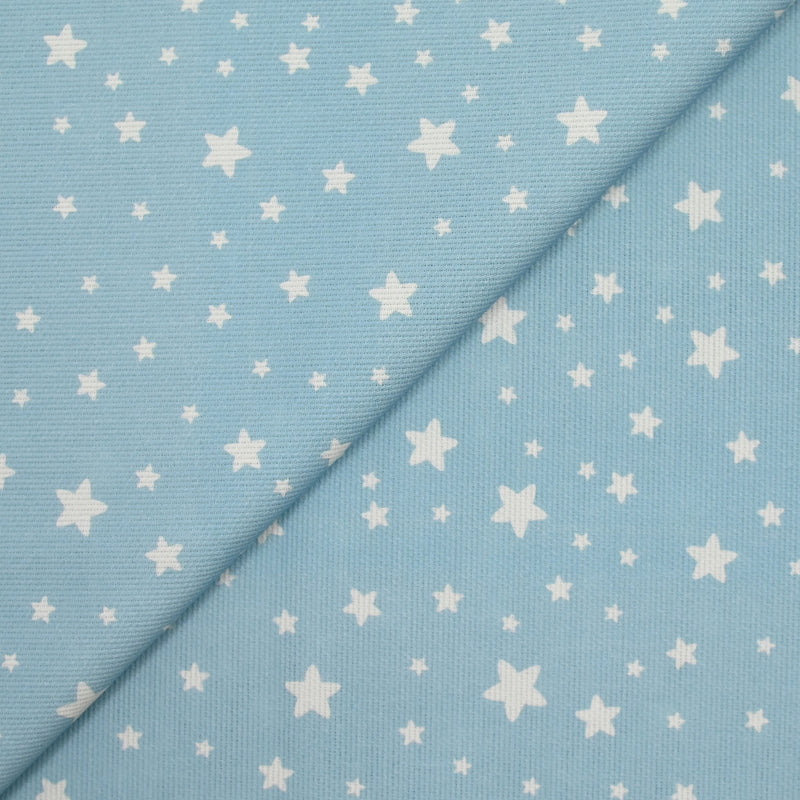 Baby blue cotton stuch print