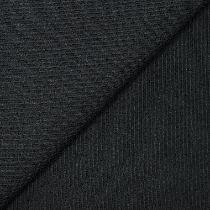 Anthracite gray ribbed cotton mesh