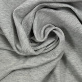 Molleton de coton élasthanne french terry gris galet